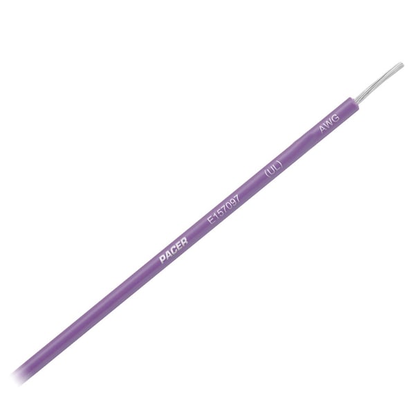 Pacer Group Primary Wire, Marine, 12 AWG, 1C C, Violet, PVC, Stranded, 600V, 25 ft. WUL12VI-25 - main
